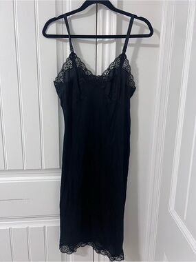 Black Lace Trim Slip Dress - Women Intimates & Sleepwear